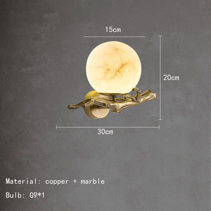 Nowoczesna kreatywna marmurowa lampa ścienna