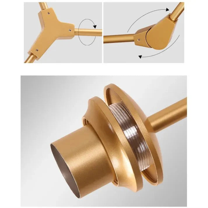 Kryształowa Lampa Bifurkacyjna Bubbelglas Sputnik