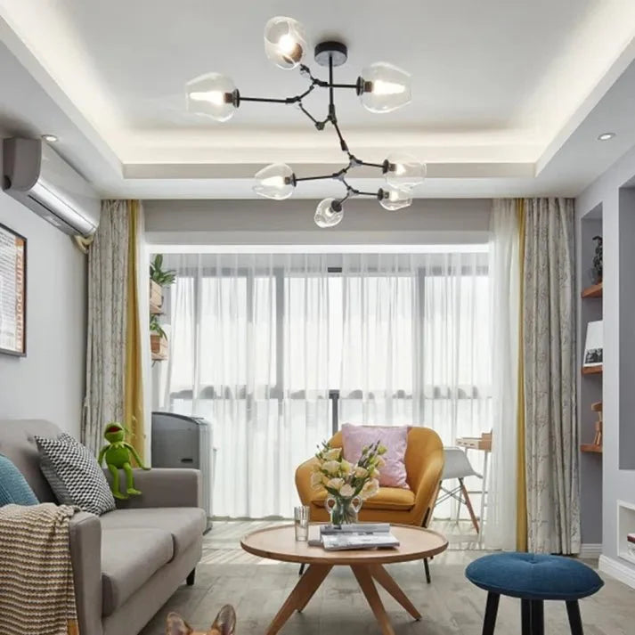 Kryształowa Lampa Bifurkacyjna Bubbelglas Sputnik