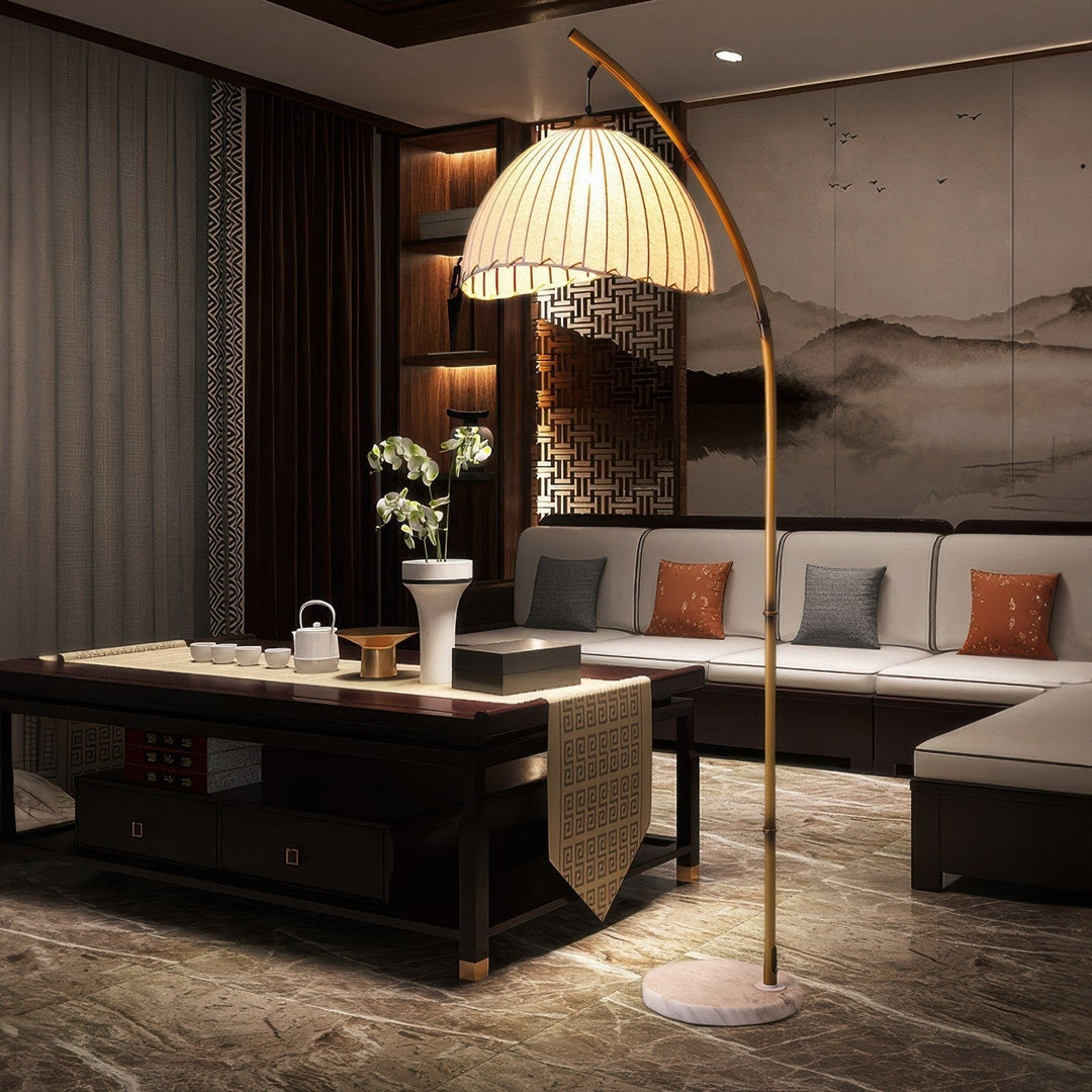 Kulturalna Lampa Podłogowa Zen z Bambusa