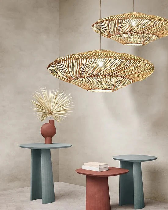 Radiar - Vintage lampa wisząca z rattanu