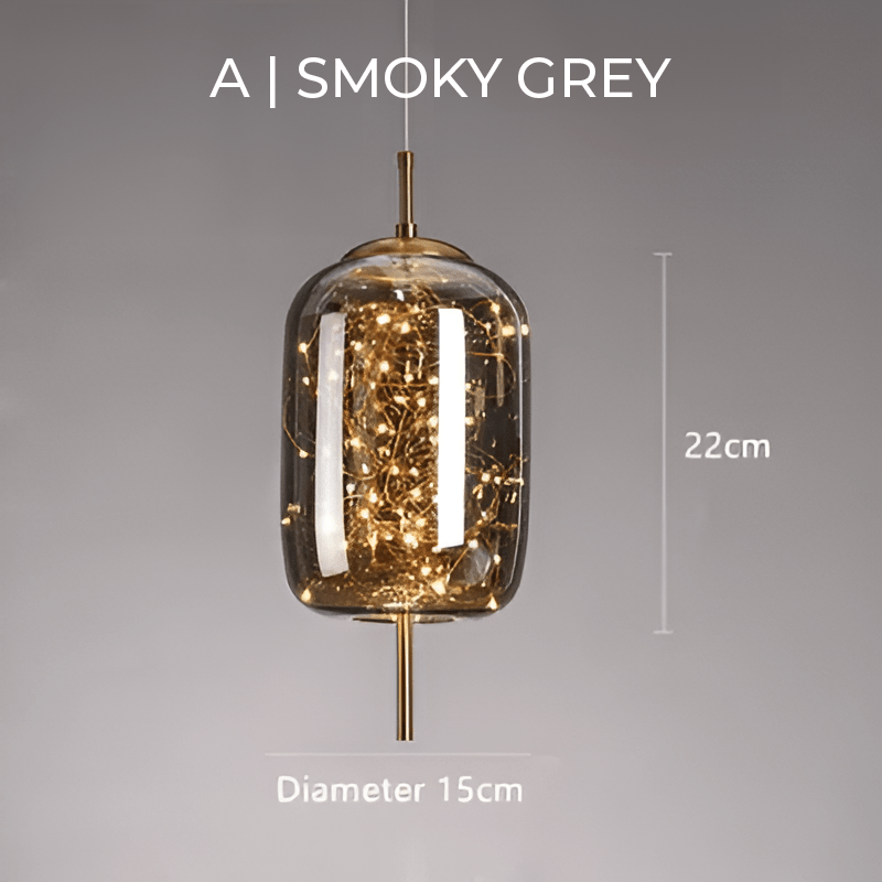 Essence | Wytworna Brązowa Lampa Wisząca ze Szkła