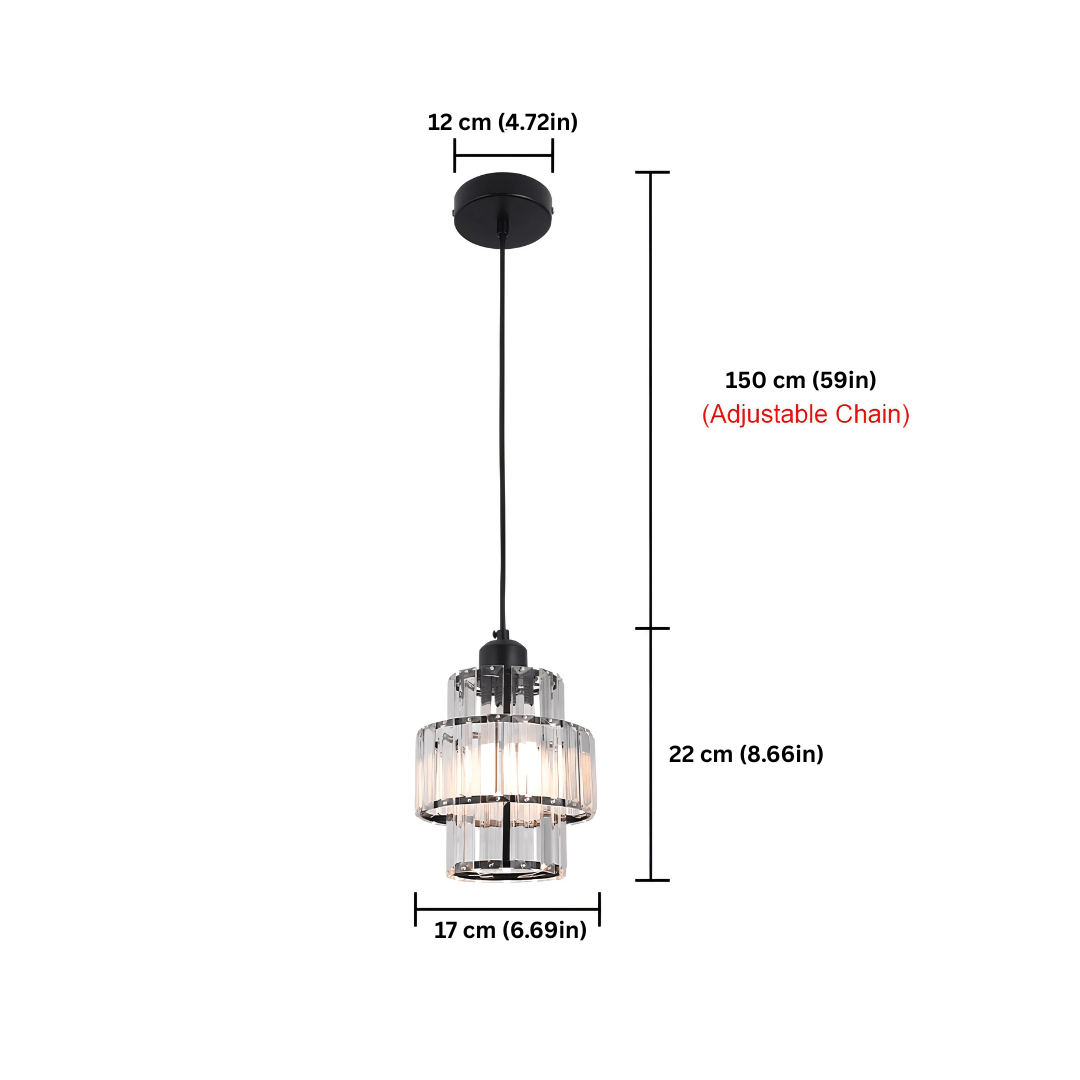 Fernando - Ronde Gelaagde Kristallen Hanglamp