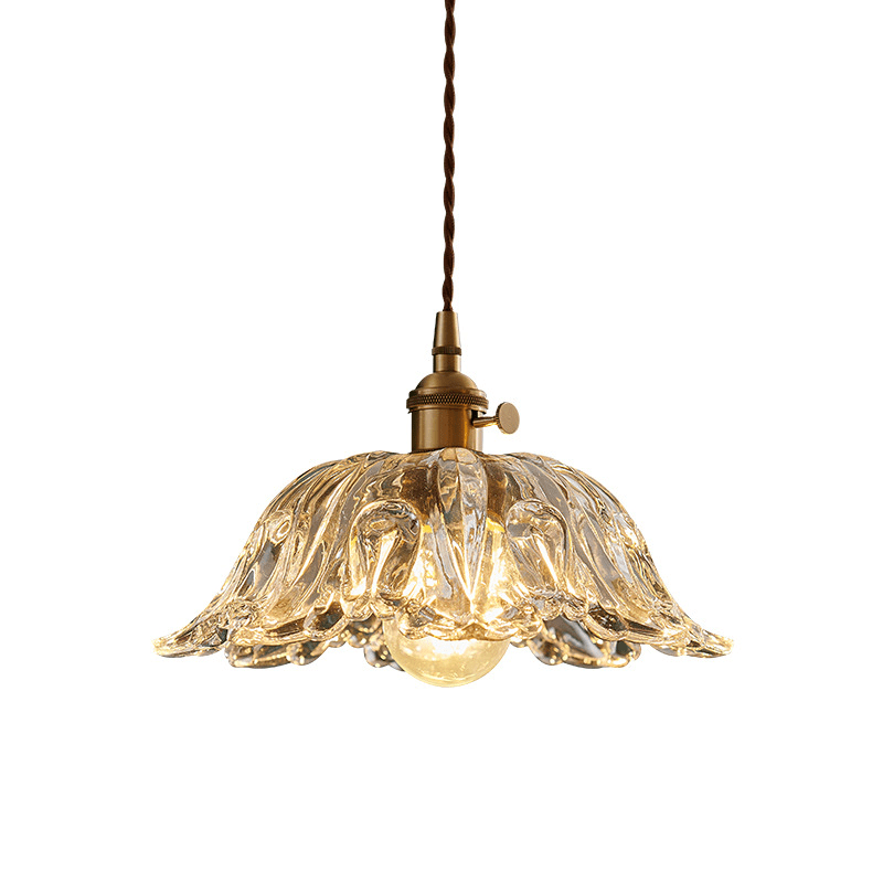 Szklana Lampa Wisząca Kwiat