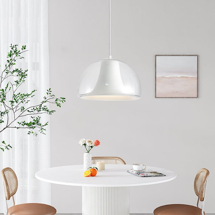 Półokrągła szklana lampa wisząca w kształcie meduzy