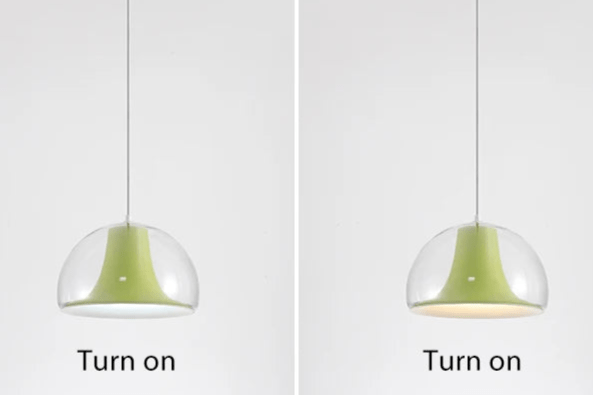 Półokrągła szklana lampa wisząca w kształcie meduzy