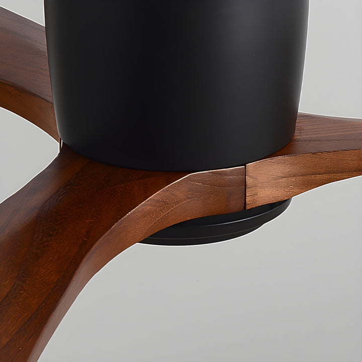 Drewniana Lampa Wentylatorowa sufitowa