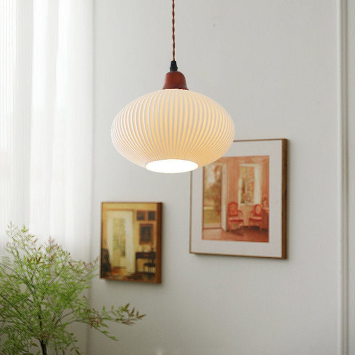 Lampa wisząca ceramiczna biała
