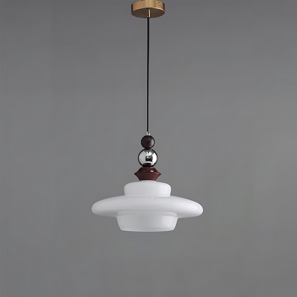 Szklana lampa wisząca w stylu vintage – ciepłe światło do jadalni