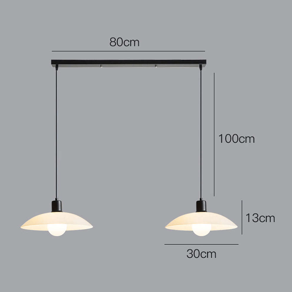 Minimalistyczna Biała Szklana Lampa Wisząca