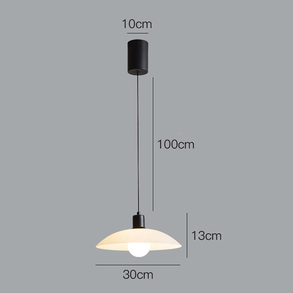 Minimalistyczna Biała Szklana Lampa Wisząca