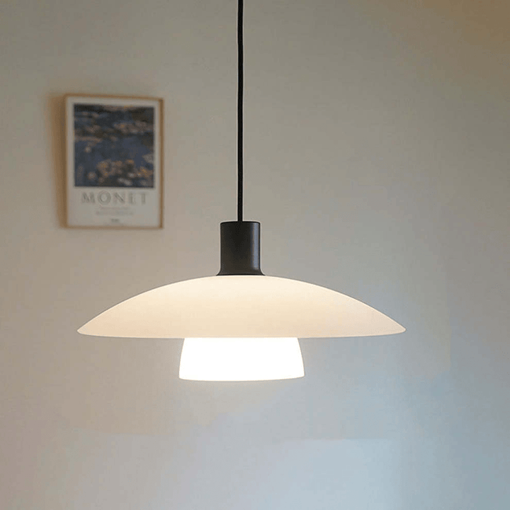 Minimalistyczna Biała Szklana Lampa Wisząca