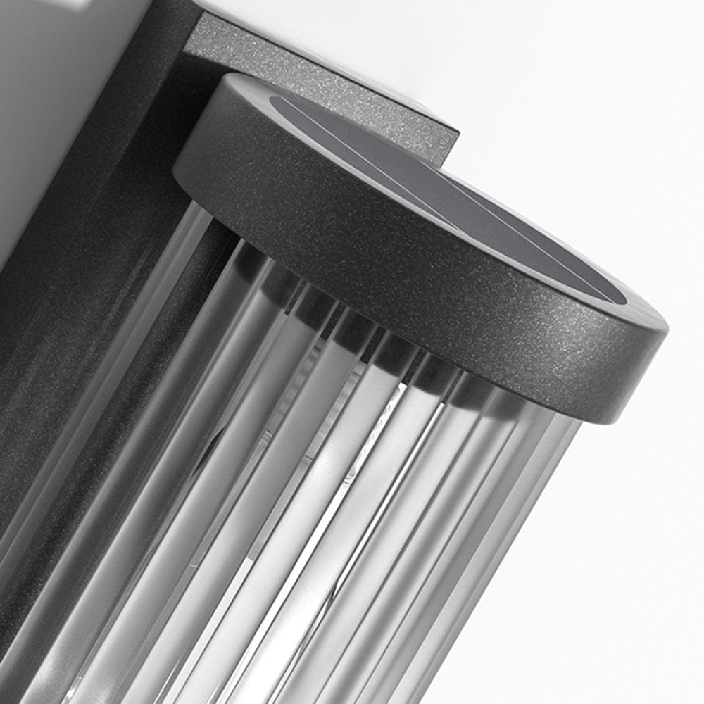 Nowoczesna Cylindryczna Lampa Metalowa i Szklana IP65 Wodoodporna Lampa Zewnętrzna