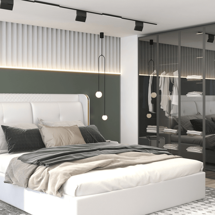 Nowoczesna Lampa Wisząca Szklana Kula 2-Świetlna w Kształcie U do Salonu i Sypialni