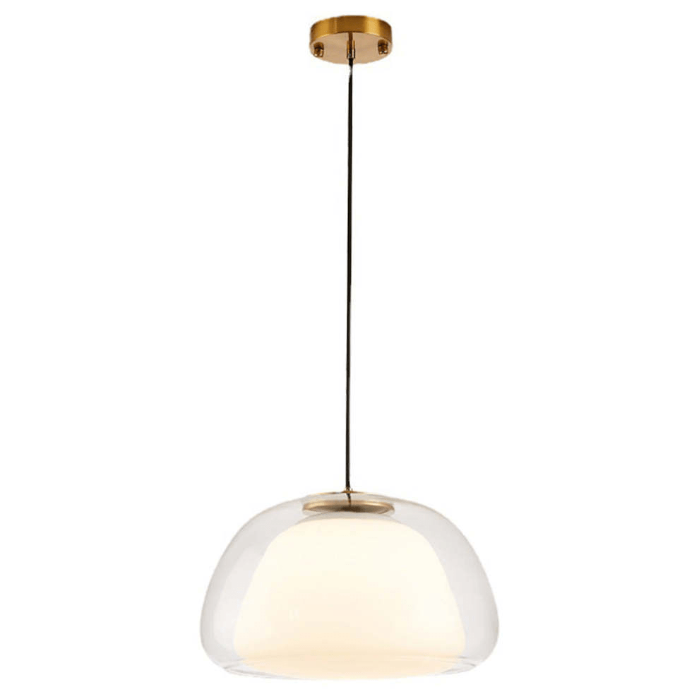 Nowoczesna lampa wisząca z mlecznego szkła