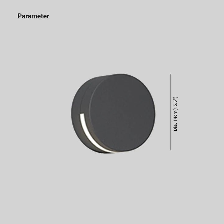 Nowoczesna Okrągła Lampa Ścienna IP65 Wodoodporna do Użytku Zewnętrznego