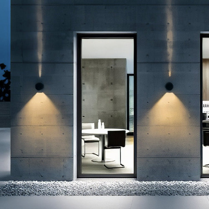 Nowoczesna Okrągła Lampa Ścienna IP65 Wodoodporna do Użytku Zewnętrznego