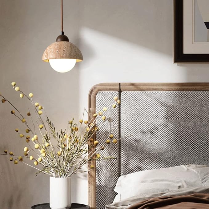 Naturalna Lampa Wisząca z Marmuru