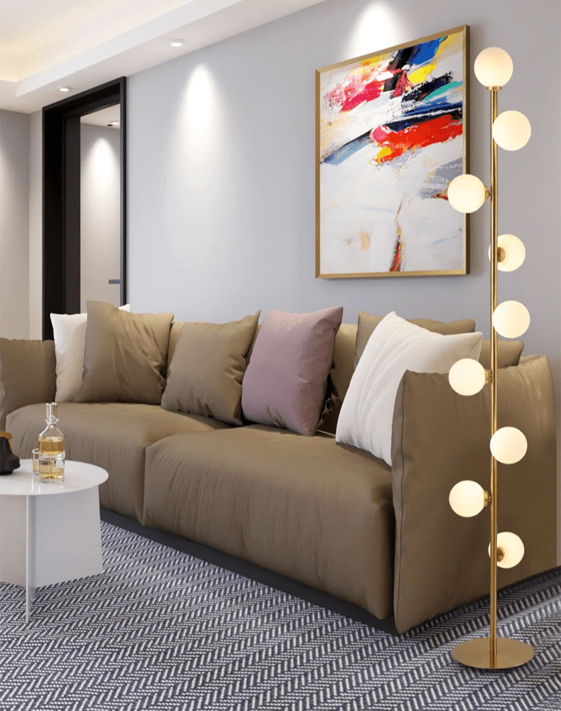 Norweska szklana lampa podłogowa