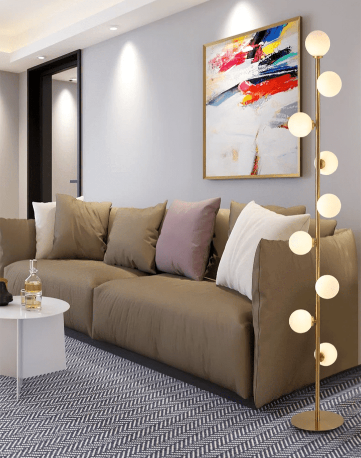 Norweska szklana lampa podłogowa