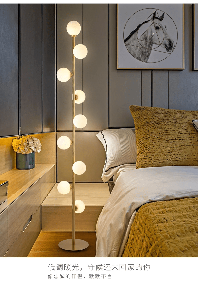 Norweska szklana lampa podłogowa