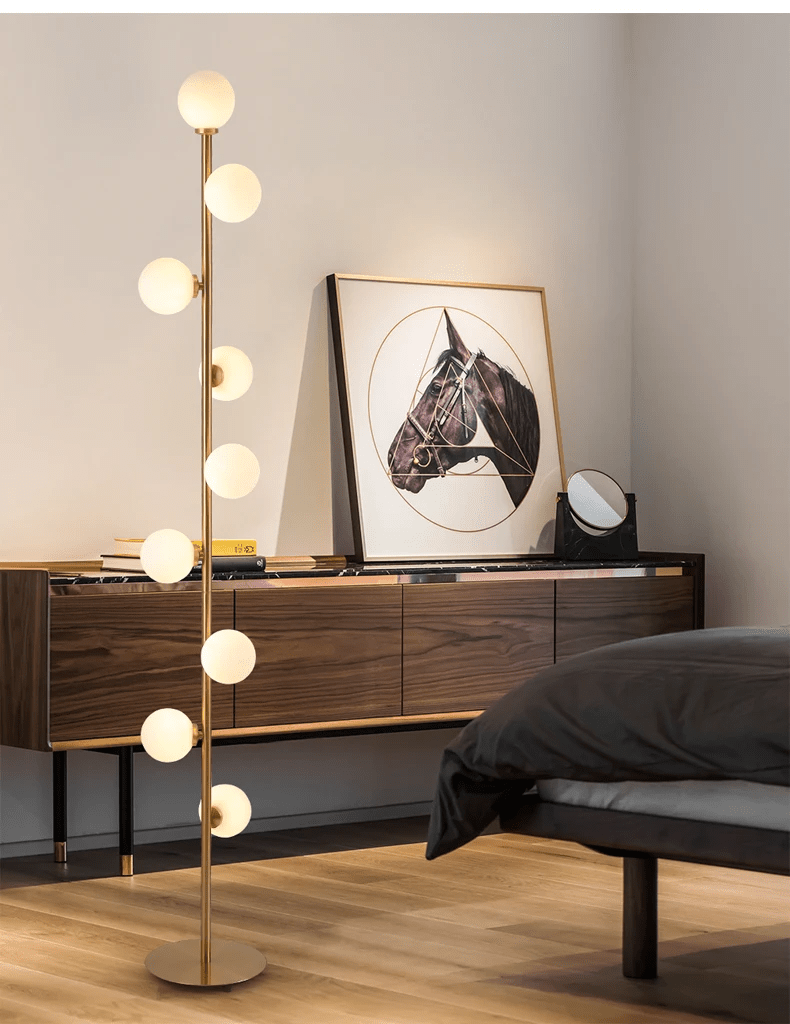 Norweska szklana lampa podłogowa