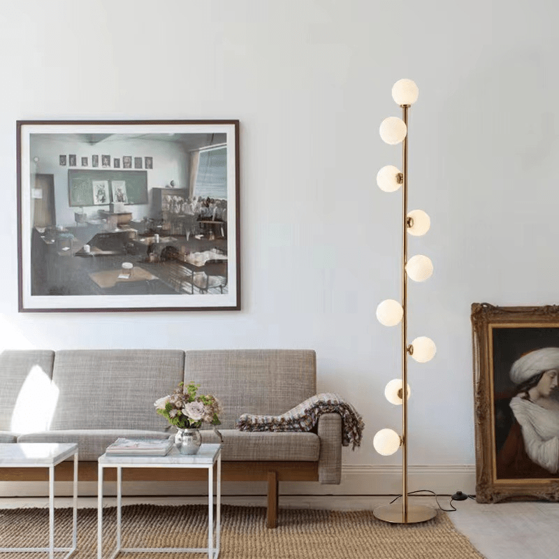 Norweska szklana lampa podłogowa