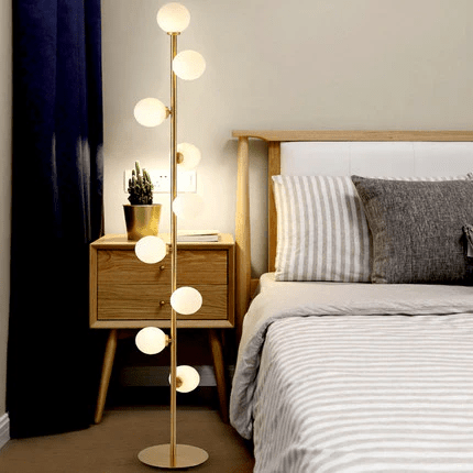 Norweska szklana lampa podłogowa