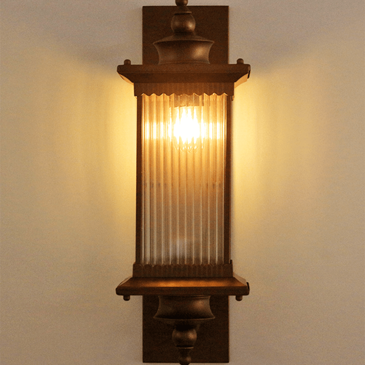 Retro Prostokątna Lampa Ścienna na Zewnątrz