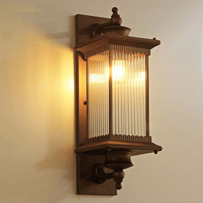 Retro Prostokątna Lampa Ścienna na Zewnątrz