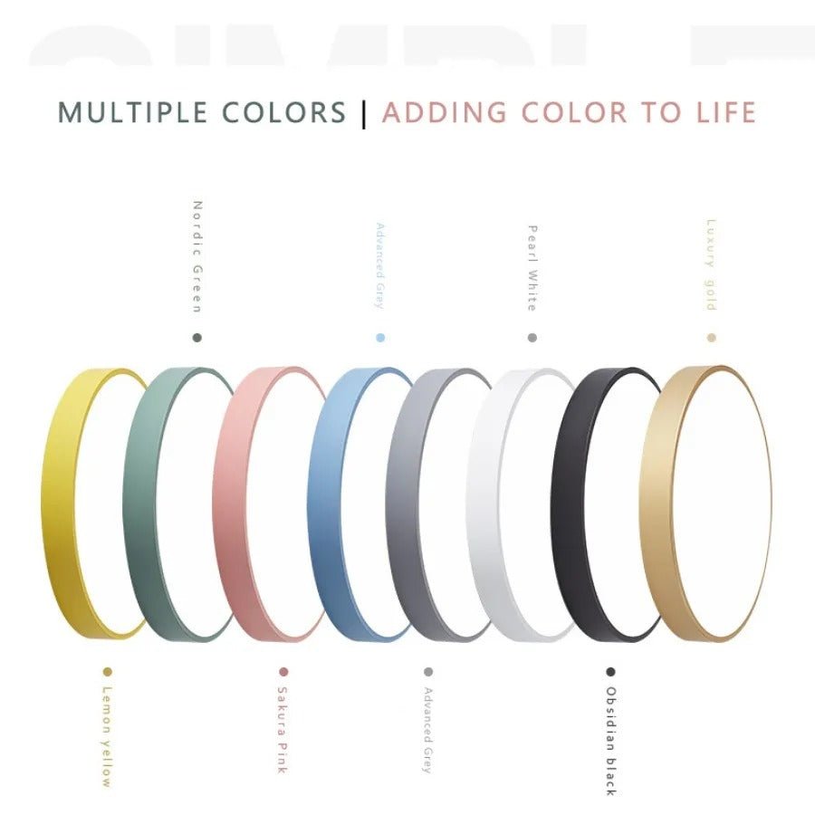 Skandynawska drewniana okrągła lampa sufitowa macaron