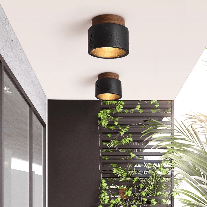 Lampa sufitowa Ascend z kamienia