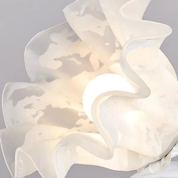 Vintage regulowana lampa stołowa w kształcie kwiatu