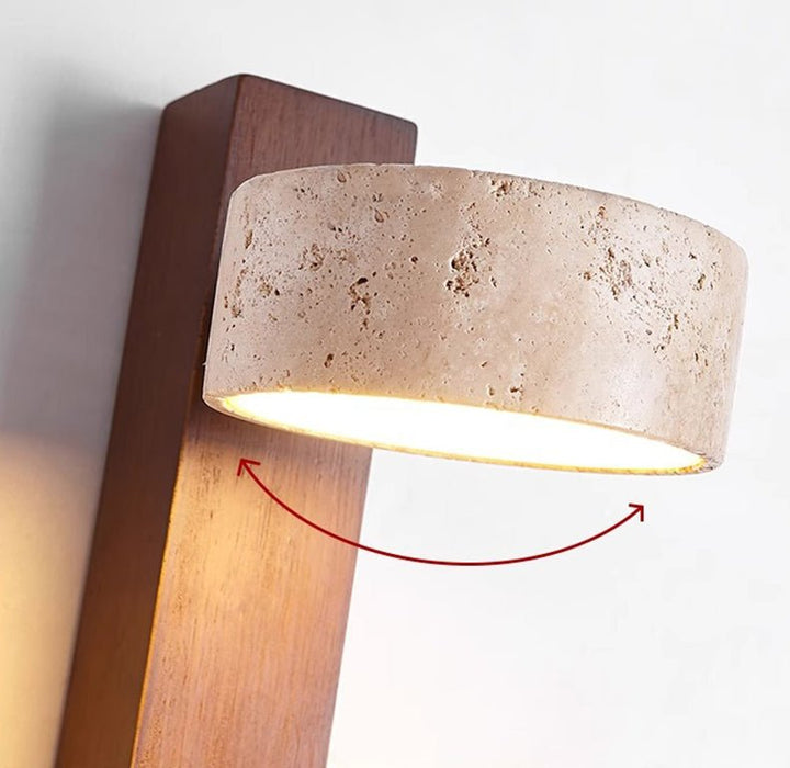 Lampa ścienna Wabi Sabi Travertyn Złamana biel