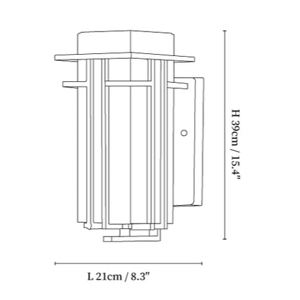 Lampa ścienna Linden na zewnątrz