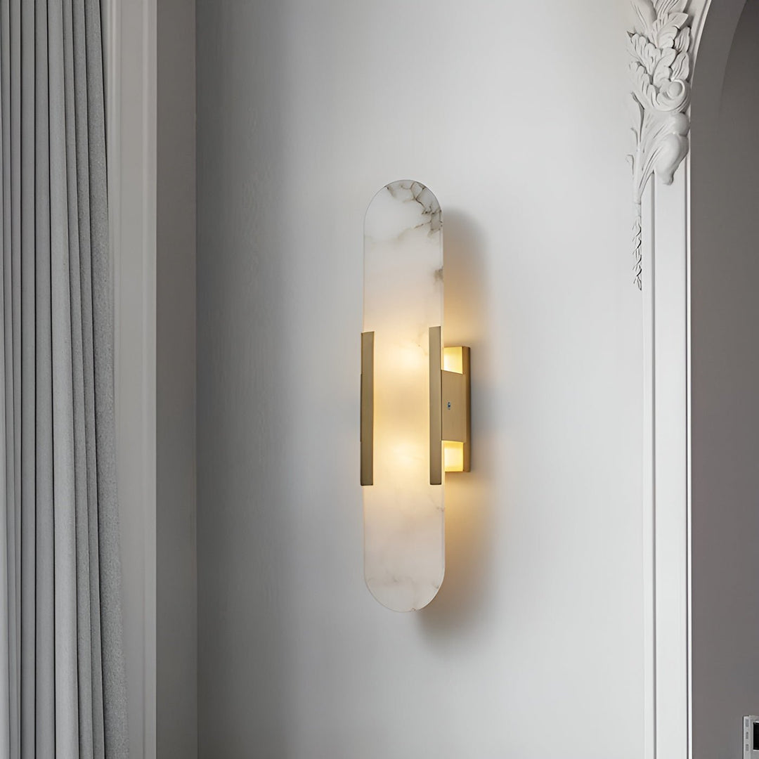 Lampa ścienna Melange Wydłużona Alabaster