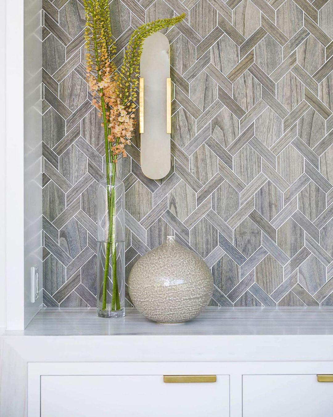 Lampa ścienna Melange Wydłużona Alabaster