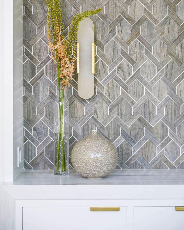 Lampa ścienna Melange Wydłużona Alabaster