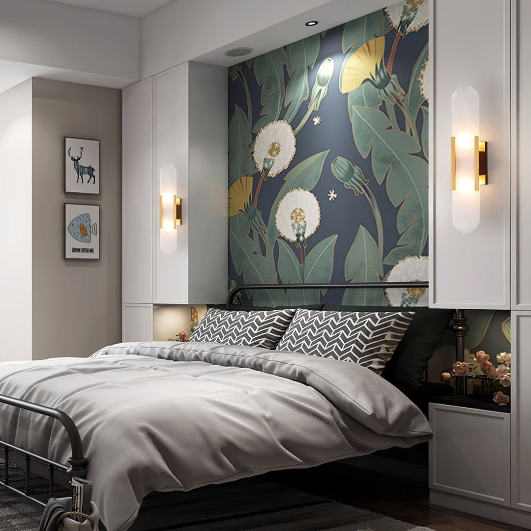 Lampa ścienna Melange Wydłużona Alabaster