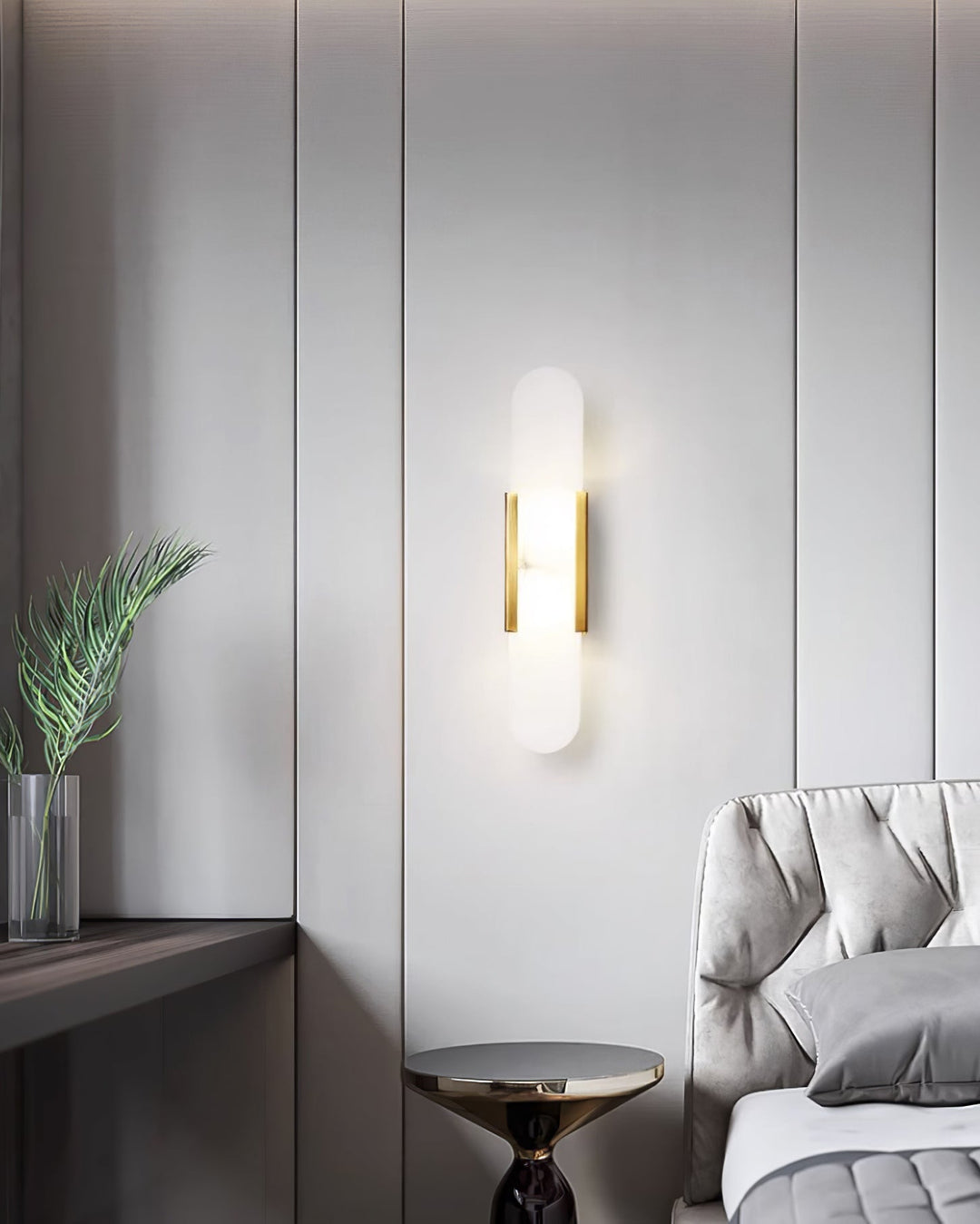 Lampa ścienna Melange Wydłużona Alabaster