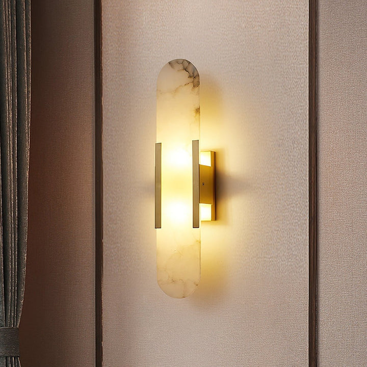 Lampa ścienna Melange Wydłużona Alabaster