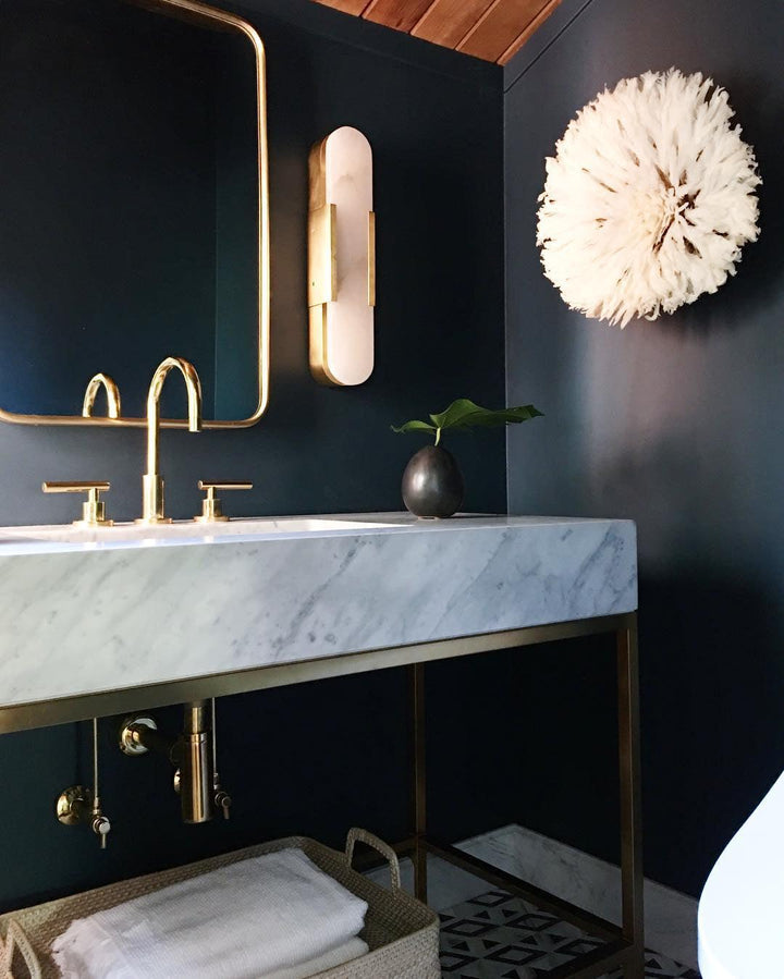 Lampa ścienna Melange Wydłużona Alabaster