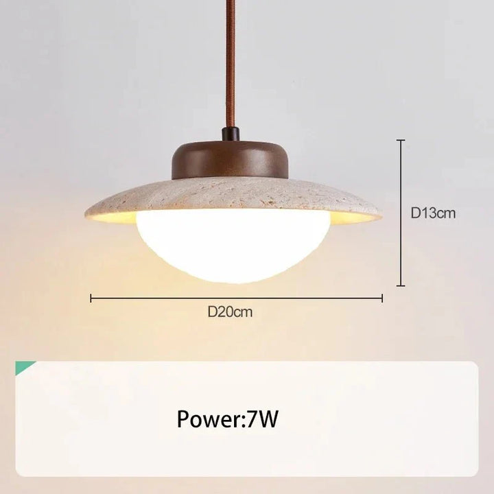 Lampa wisząca Wandmoer i kamień